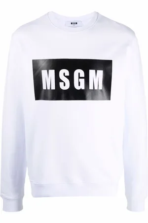 Msgm Logo-print cotton sweatshirt