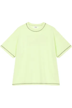 Studio Tomboy Slogan-print contrast-stitching T-shirt