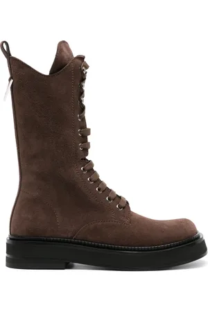 The Attico Square-toe suede boots