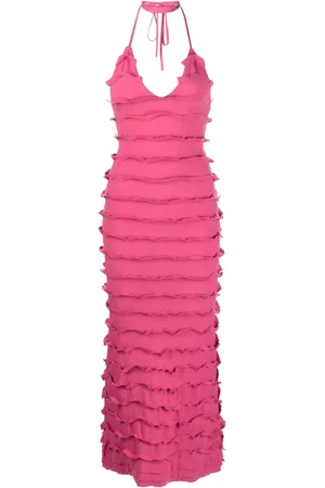 BLUMARINE Ruffled V-neck maxi dress