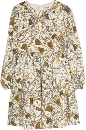 Moschino Sartorial-print long-sleeve dress