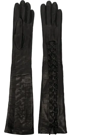 Manokhi Lace-up leather gloves