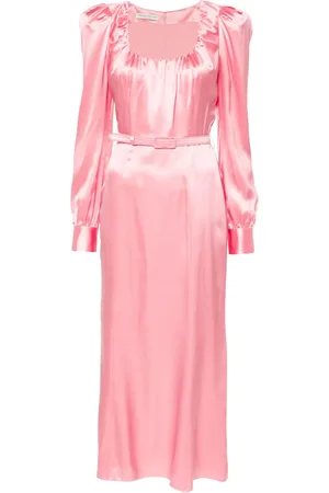 Alessandra Rich Scoop-neck belted midi dress
