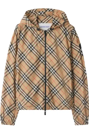 Burberry Check hooded jacket