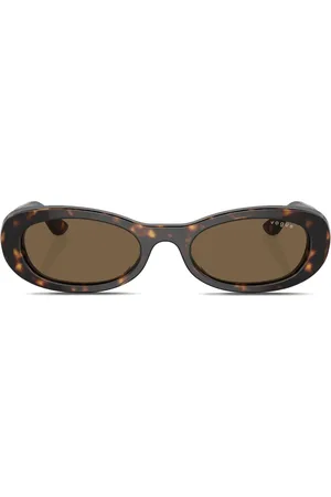 vogue Tortoiseshell-effect oval-frame sunglasses