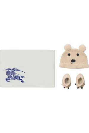Burberry Logo-embroidered beanie set