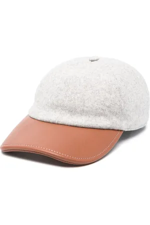 ELEVENTY X Mulberry leather-trim cap