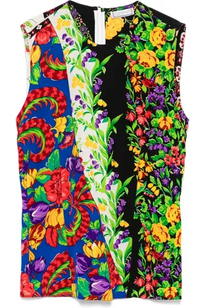 VERSACE 1990s floral-print blouse