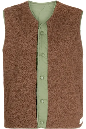 Chocoolate Logo-embroidered panelled gilet