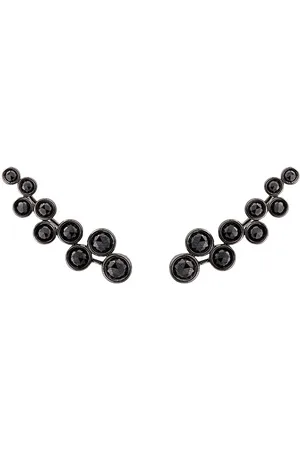 ALINKA Sasha black diamond slider earrings