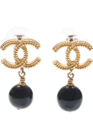 CHANEL 2014 CC drop earrings
