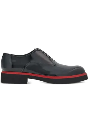 Salvatore Ferragamo Contrasting-border leather Oxford shoes