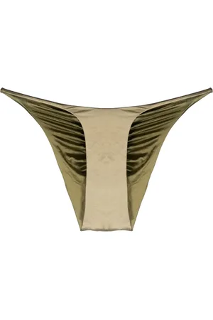 Isa Boulder Gathered-detail bikini bottoms