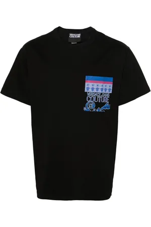 VERSACE Logo-print cotton T-shirt