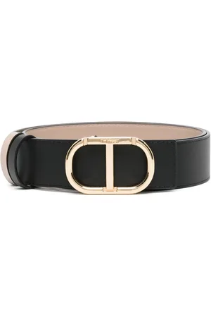 Twin-Set T-buckle reversible leather belt