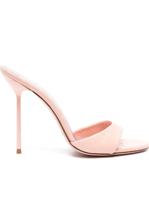 PARIS TEXAS 105mm Lidia crocodile-embossed sandals