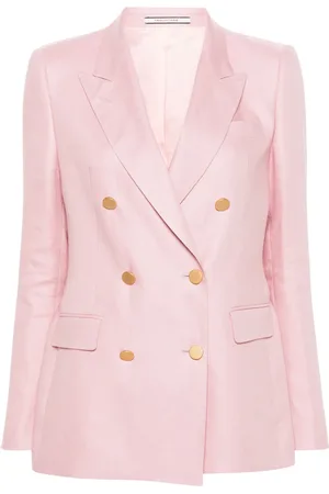 TAGLIATORE Interlock-twill linen blazer