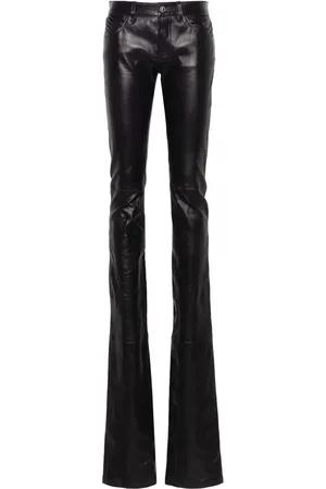 The Attico Long leather trousers