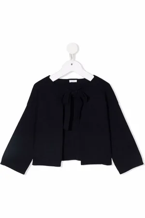 Il gufo Fine-knit bow-fastening cardigan