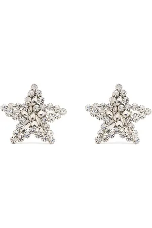 Alessandra Rich Crystal star clip-on earrings