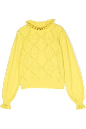 Twin-Set Oval T pointelle-knit jumper