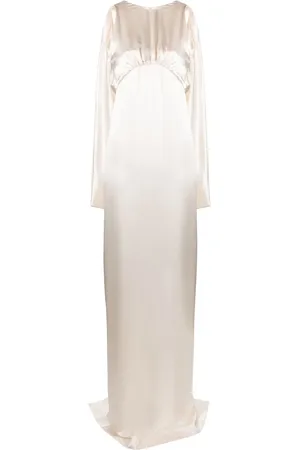 Saint Laurent Silk cape empire long dress