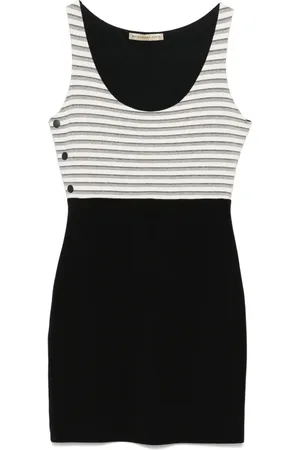 Balenciaga 2010s striped mini dress