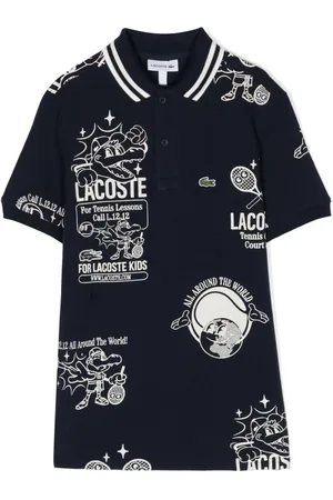 Lacoste Graphic-print cotton polo shirt