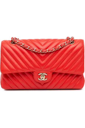 CHANEL 2016-2017 Medium Classic Chevron Lambskin Double Flap shoulder bag