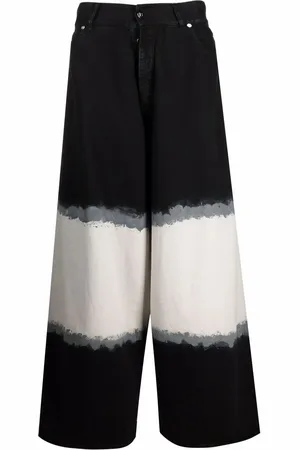Balmain Tie dye wide-leg denim jeans