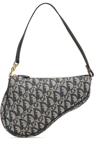 Dior 2002 Mini Diorissimo Canvas Saddle Pochette shoulder bag