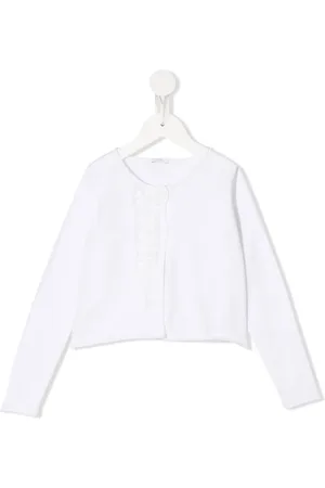 Il gufo Tulle-trim knitted cardigan