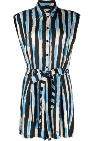Pinko Tempesta striped satin playsuit
