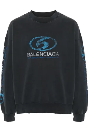 Balenciaga Distressed cotton jersey sweatshirt