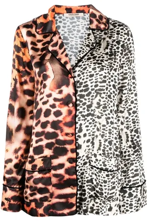 Roberto Cavalli Animal-print silk-blend shirt jacket