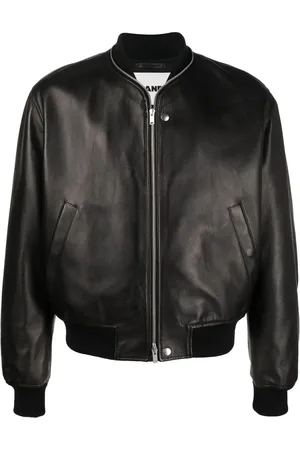 Jil Sander Leather zip-up bomber jacket