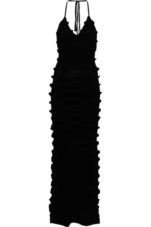 BLUMARINE Ruffled knitted maxi dress