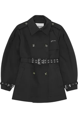 Ganni Balloon-sleeve trench coat