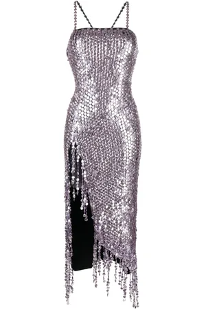 The Attico Avery pailette-embellished midi dress