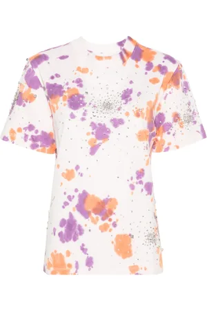 Des Phemmes Crystal-embellished tie-dye T-shirt
