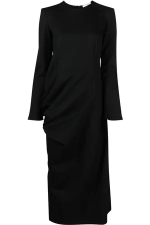 The Row Gathered-detailing long-sleeved shift dress
