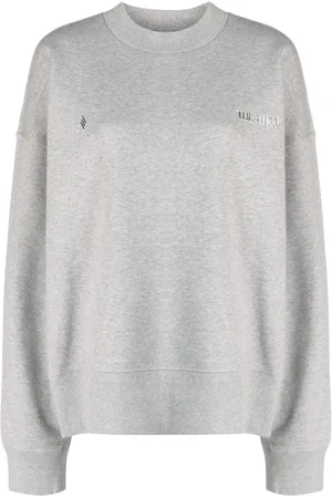 The Attico Logo-appliqu?? drop-shoulder cotton sweatshirt