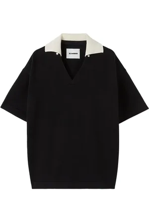 Jil Sander Cotton knit polo shirt