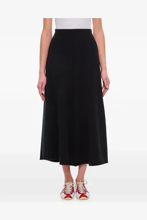 EXTREME CASHMERE High-waisted draped skirt