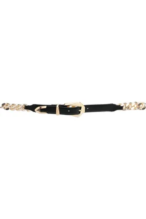 Alberta Ferretti Chain-link leather belt