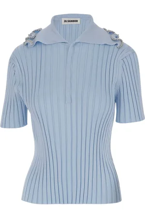 Jil Sander Ribbed polo top