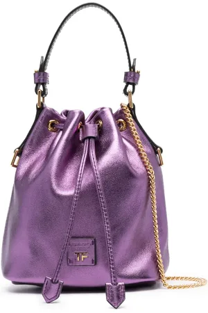 Tom Ford Small Disco metallic leather bucket bag