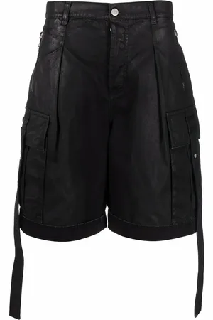 Balmain Oversized coated denim shorts