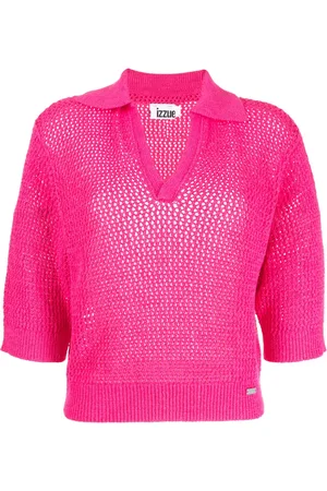 Izzue V-neck crochet jumper