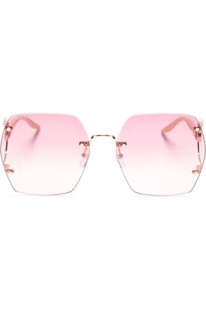 Gucci Double G geometric-frame sunglasses